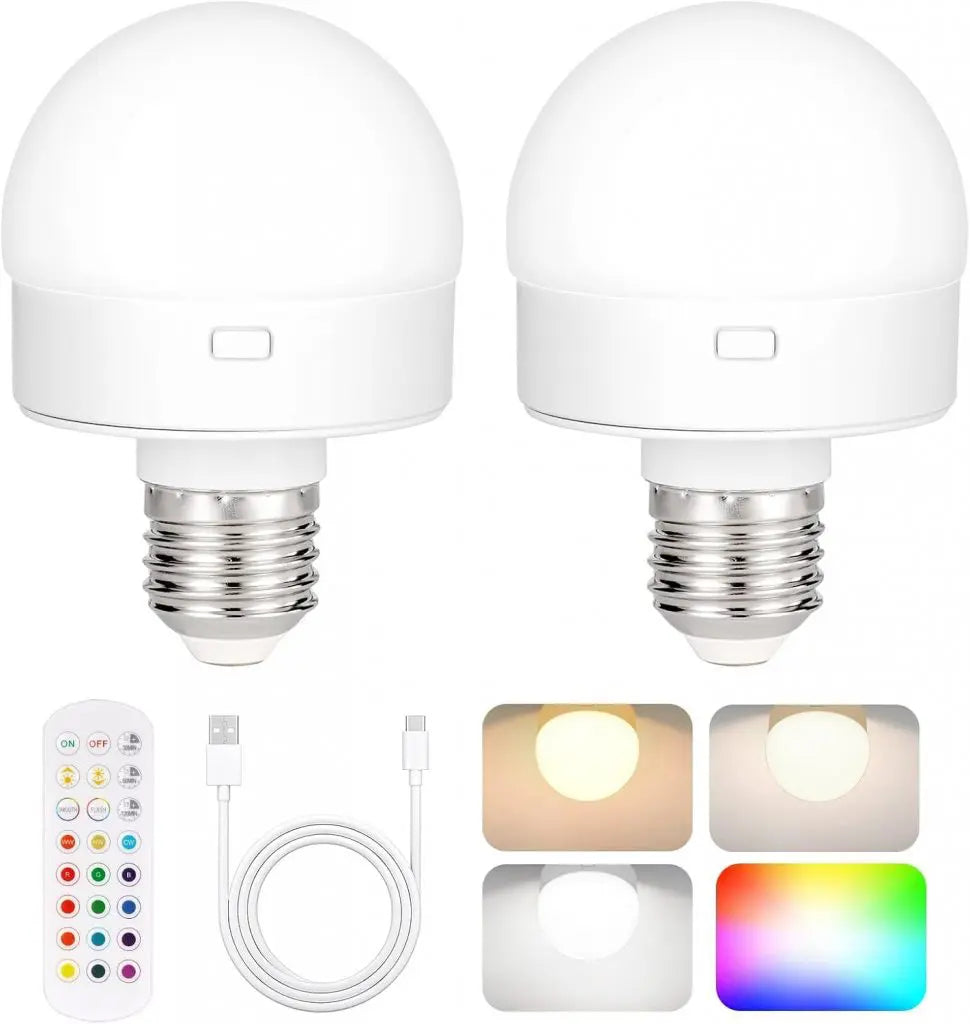 HyggeGlow™ - Trådløs LED-lampe med farver, dæmpning og fuld stemningskontrol