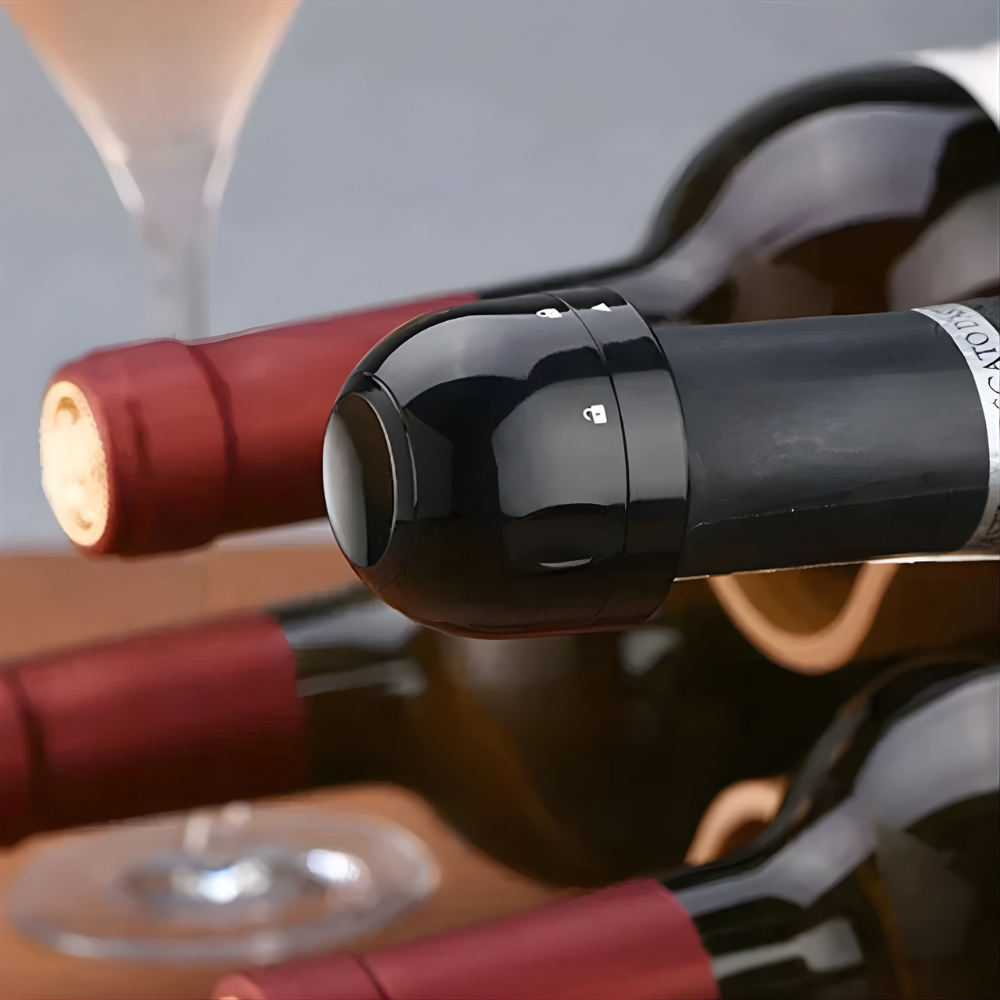 VinoLås™ – Roterende Lufttæt Flaskeforsegler til Vin & Drikkevarer