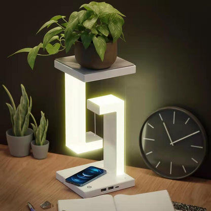 SvævLys™ – Svævende lampe med trådløs smartphone-opladning