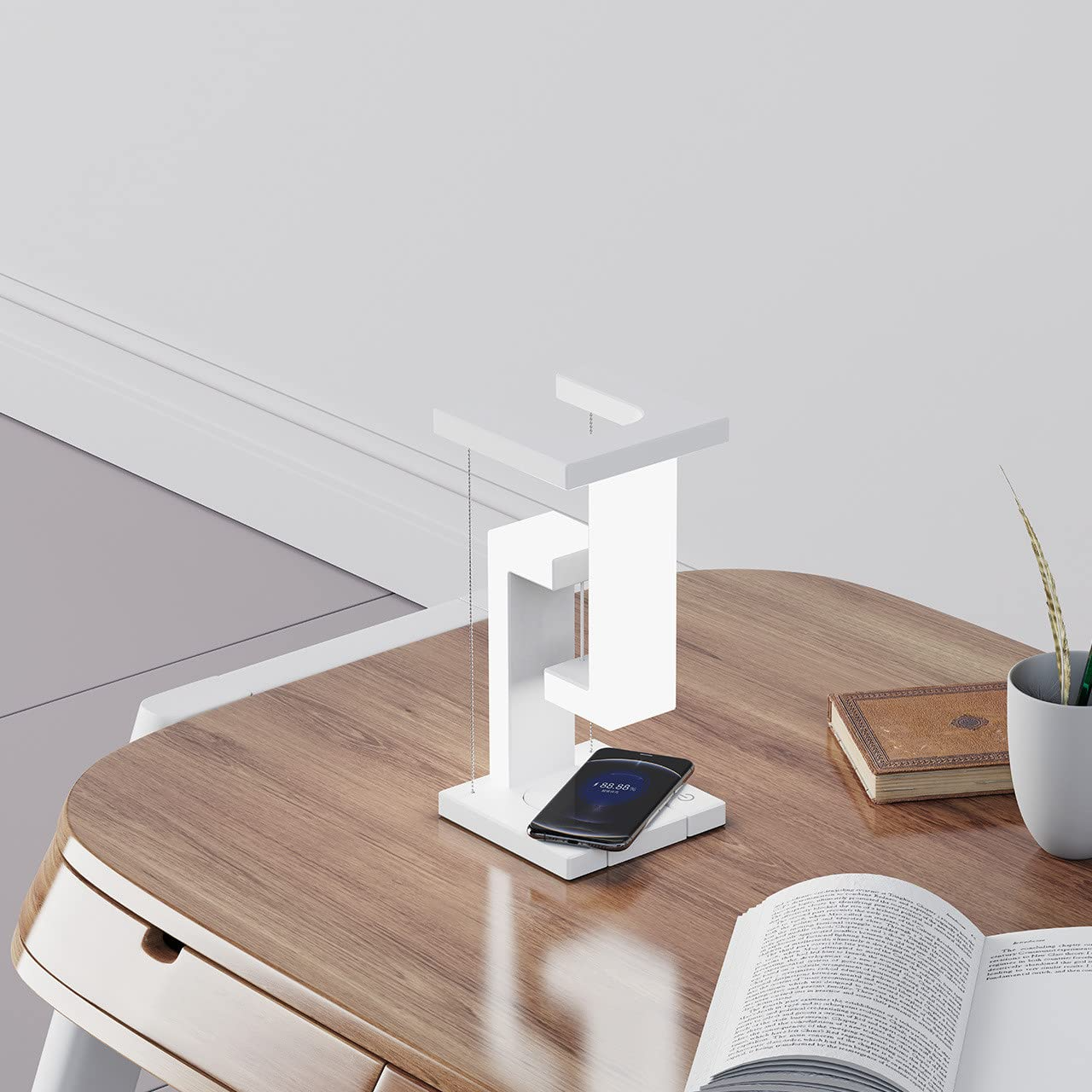 SvævLys™ – Svævende lampe med trådløs smartphone-opladning