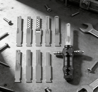 LockPro™ – Kompakt 9-i-1 rørformet lockpick-sæt