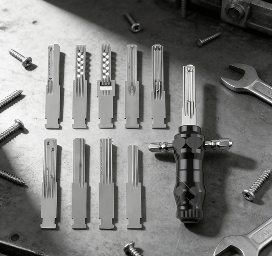 LockPro™ – Kompakt 9-i-1 rørformet lockpick-sæt