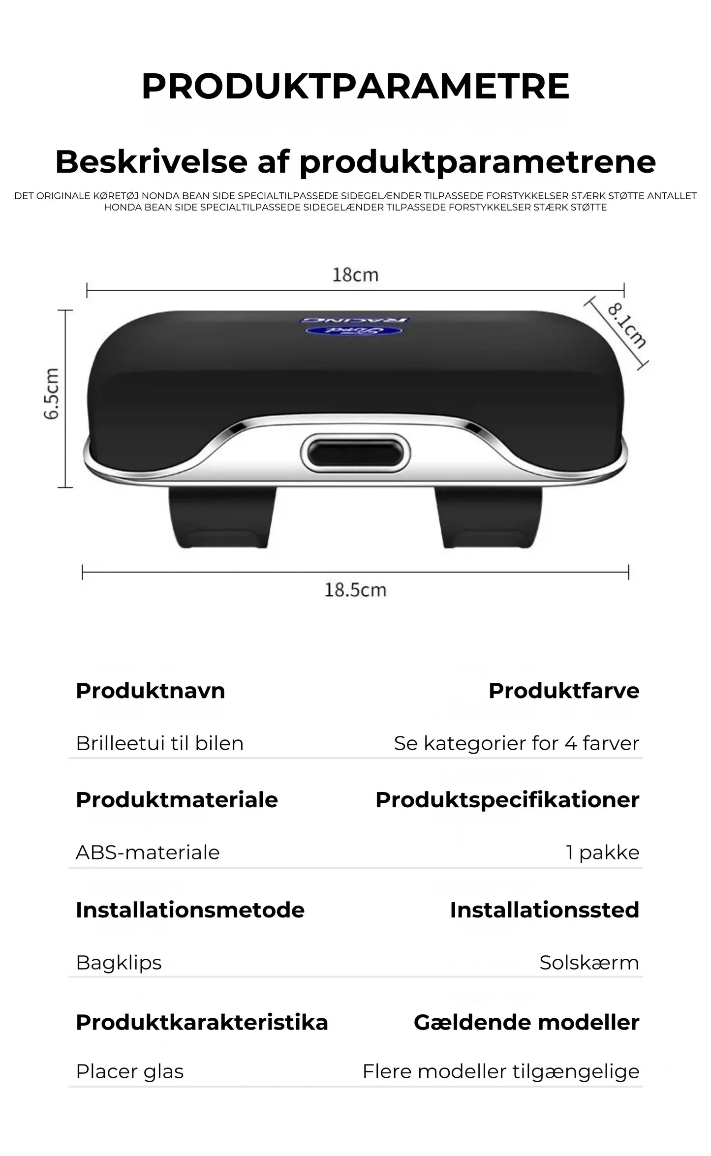 BrilleBox™ – Praktisk og stilfuld brilleholder til bilen