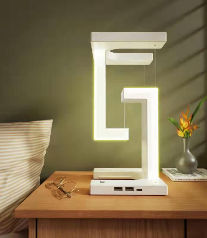 SvævLys™ – Svævende lampe med trådløs smartphone-opladning