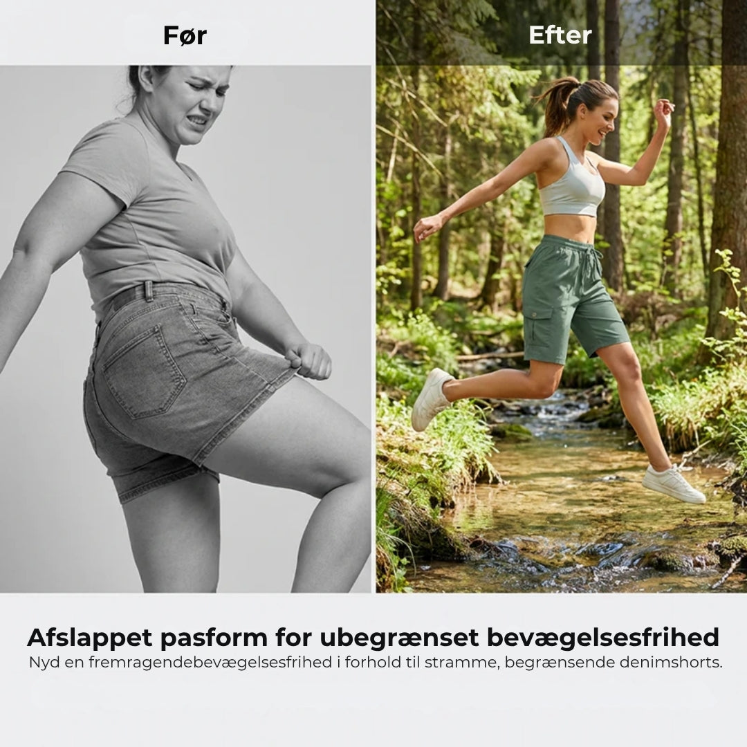 NordCargo™ - Hurtigtørrende cargoshorts med rummelige lommer og UPF 50+ til aktive kvinder