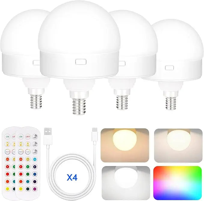 HyggeGlow™  - Trådløs LED-lampe med farver, dæmpning og fuld stemningskontrol