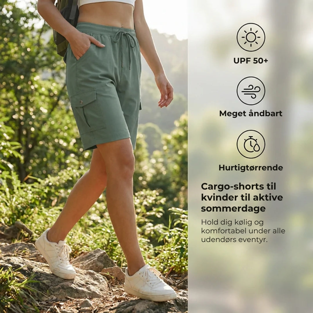 NordCargo™ - Hurtigtørrende cargoshorts med rummelige lommer og UPF 50+ til aktive kvinder