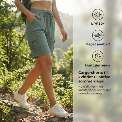NordCargo™ - Hurtigtørrende cargoshorts med rummelige lommer og UPF 50+ til aktive kvinder