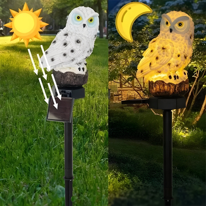 LysFugl™ – Solcelledrevet Uglelampe til Haven