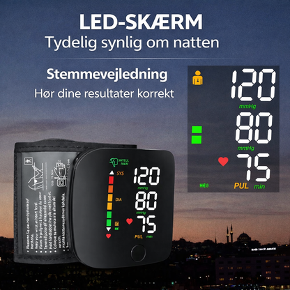 KlarPuls™ | Sikker kontrol over dit blodtryk – blodtryksmåler til håndled