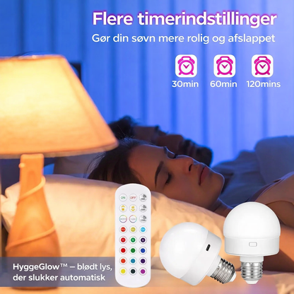 HyggeGlow™  - Trådløs LED-lampe med farver, dæmpning og fuld stemningskontrol