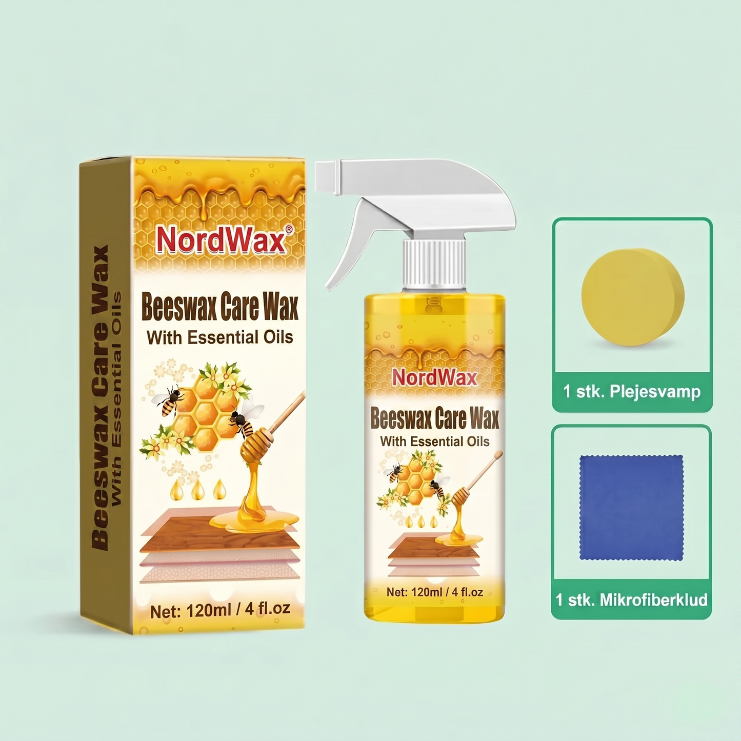NordWax™ - Alt-i-en Bivoks Spray til Træpleje