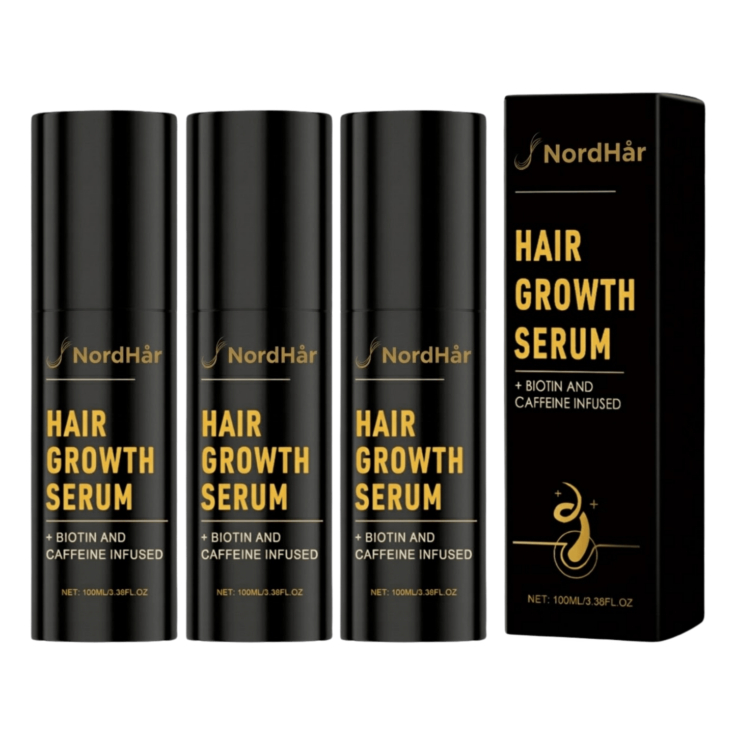 NordHår™ Hårvækstspray | Hjælper med at reducere hårtab og gør dit hår synligt fyldigere på blot 14 dage