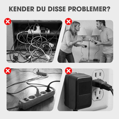 StrømHub™ – Alt-i-én stikdåse med USB-opladning og blødt natlys