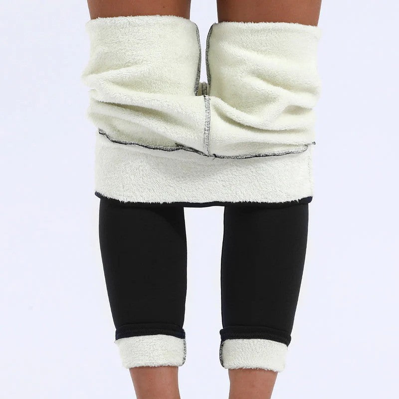 Eira - Varme Fleece Leggings med Høj Talje