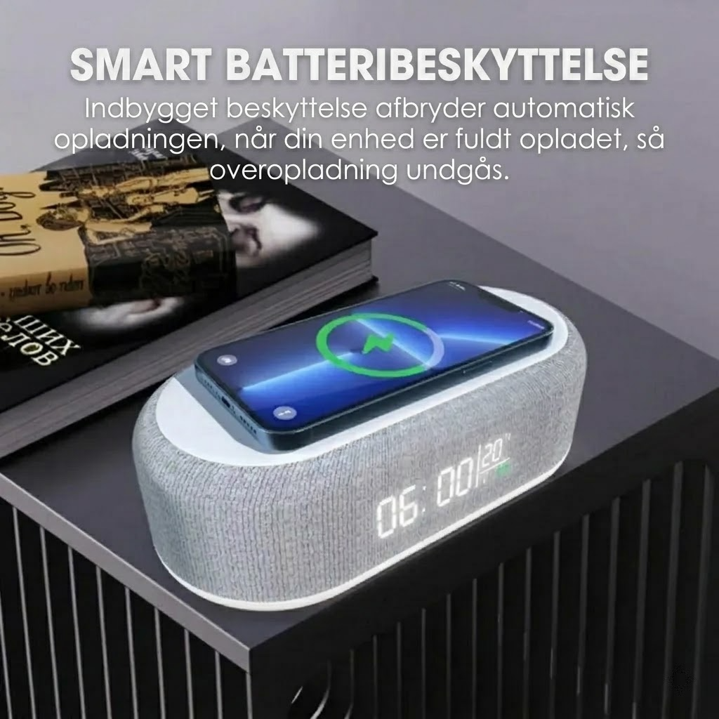 SmartStation™ – 6-i-1 Trådløs Ladestation med Flere Funktioner