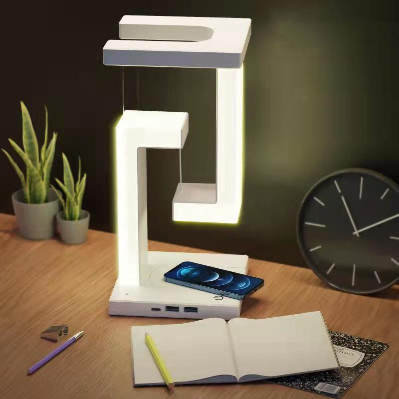 SvævLys™ – Svævende lampe med trådløs smartphone-opladning